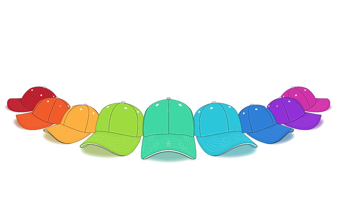 6 Panel Hat Mockups preview image.