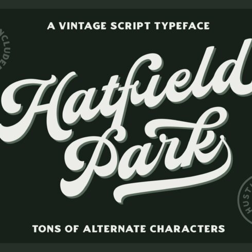 Hatfield Park - Vintage Script Font cover image.