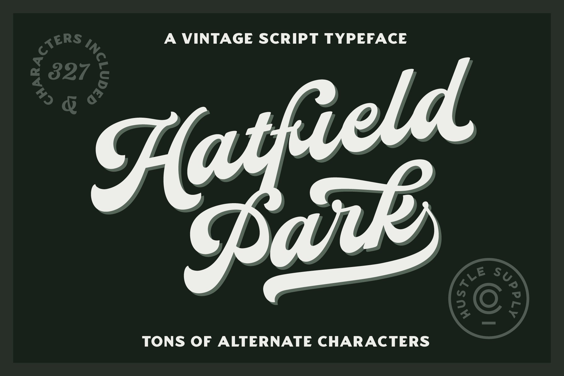 Hatfield Park - Vintage Script Font cover image.