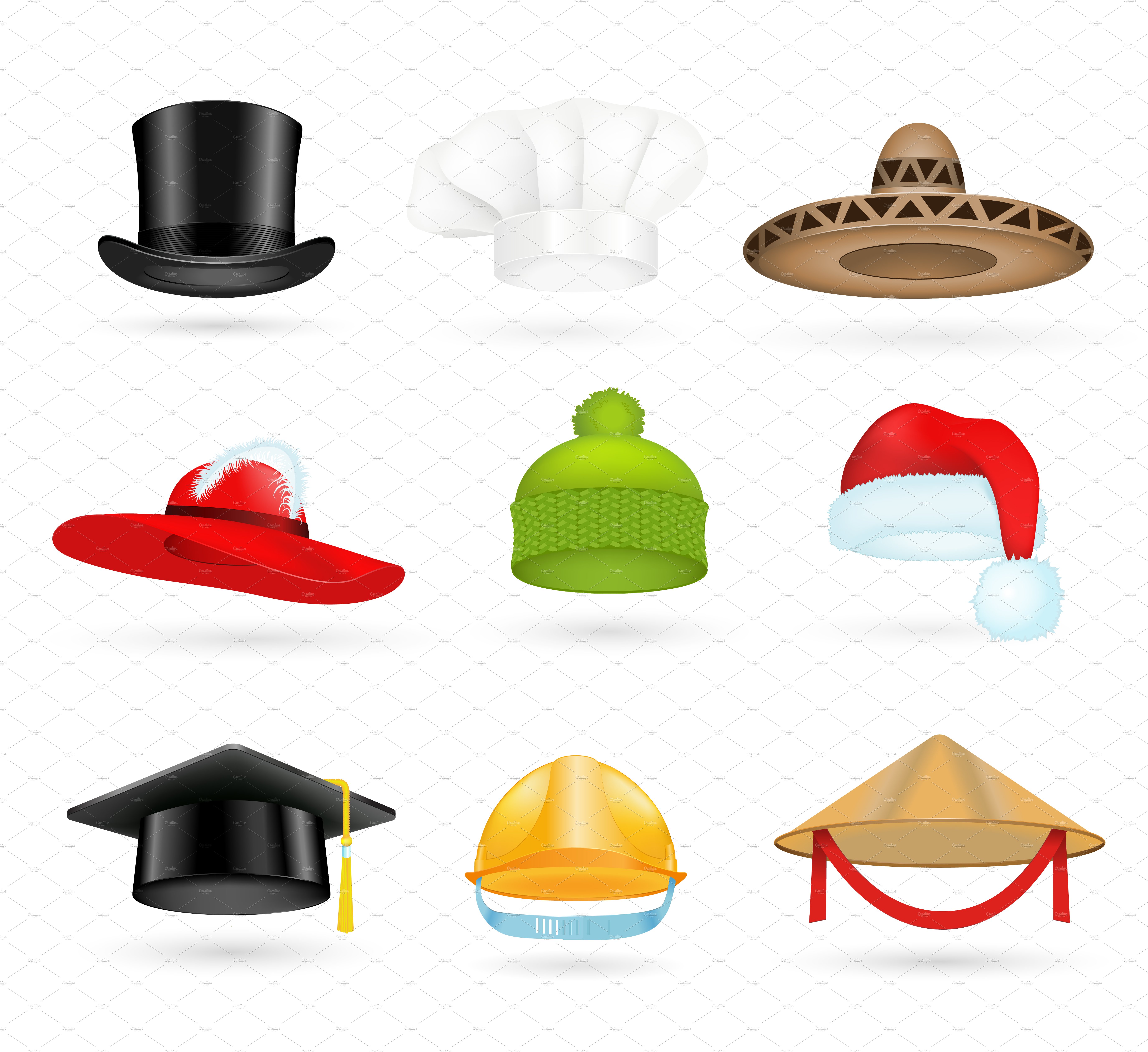 3d top hats different professions cover image.
