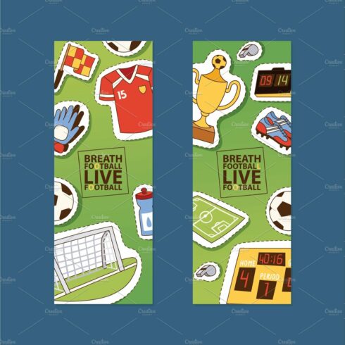 Soccer vector soccerball sticker cover image.