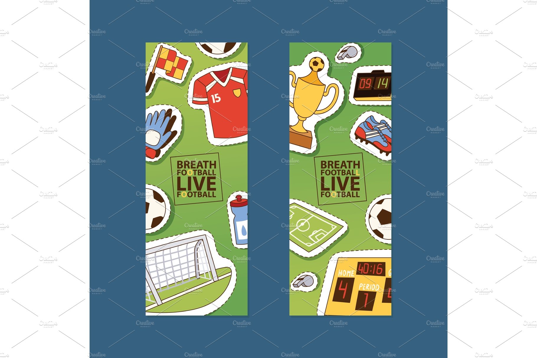 Soccer vector soccerball sticker cover image.