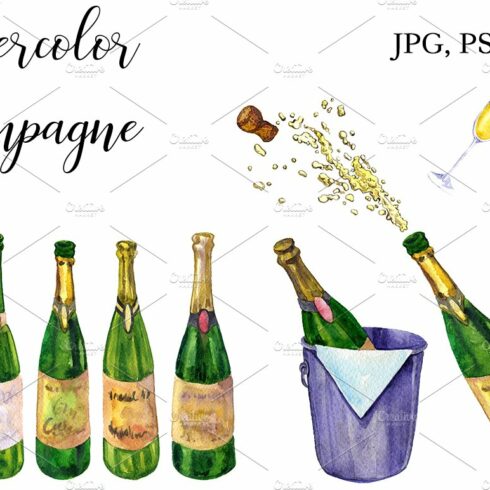 Watercolor Champagne cover image.