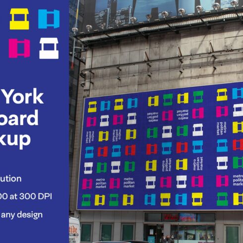 NYC Times Square Billboard Mockup cover image.
