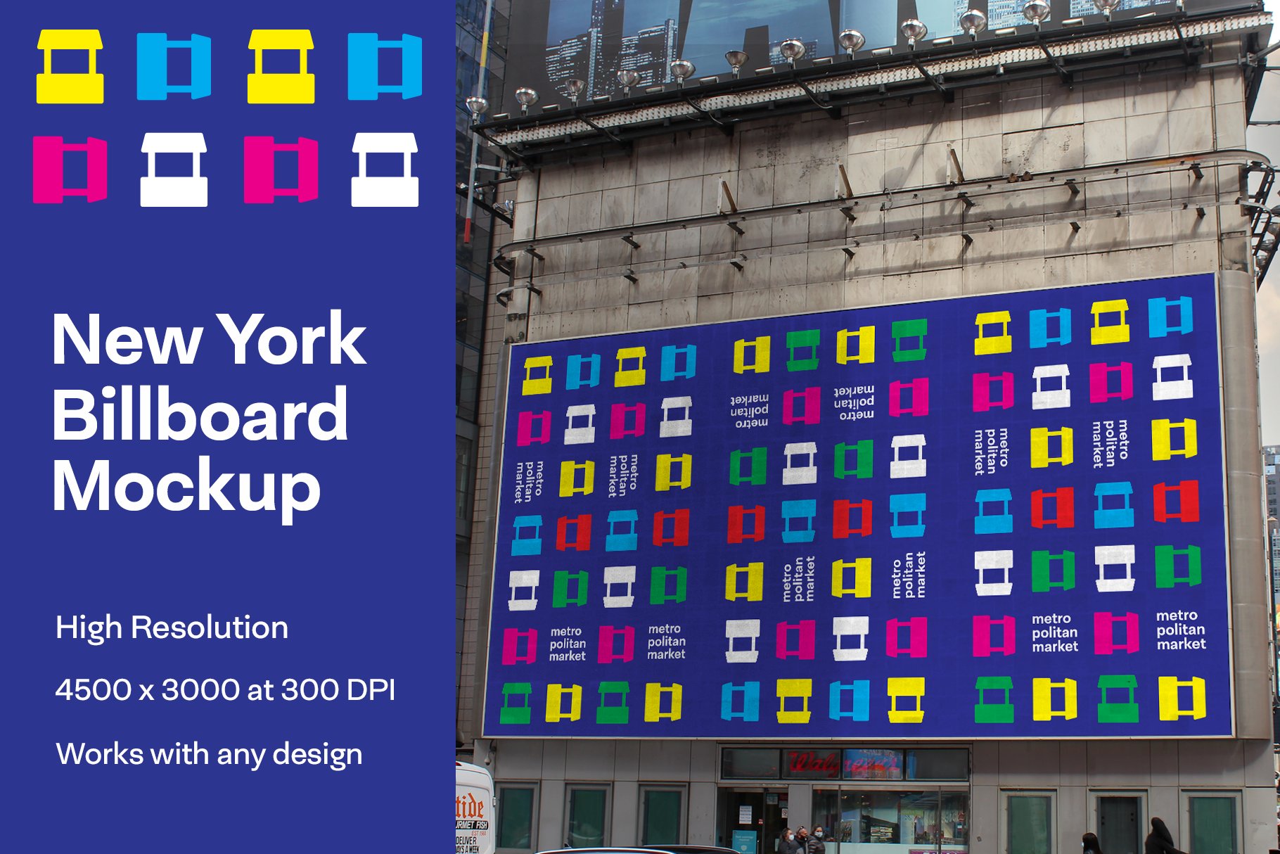 NYC Times Square Billboard Mockup cover image.