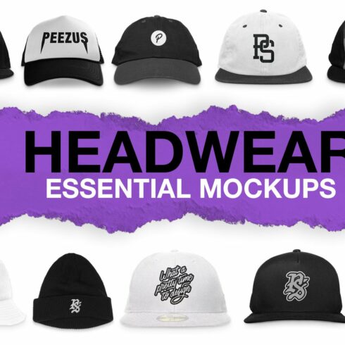 Headwear Mockup Essentials cover image.
