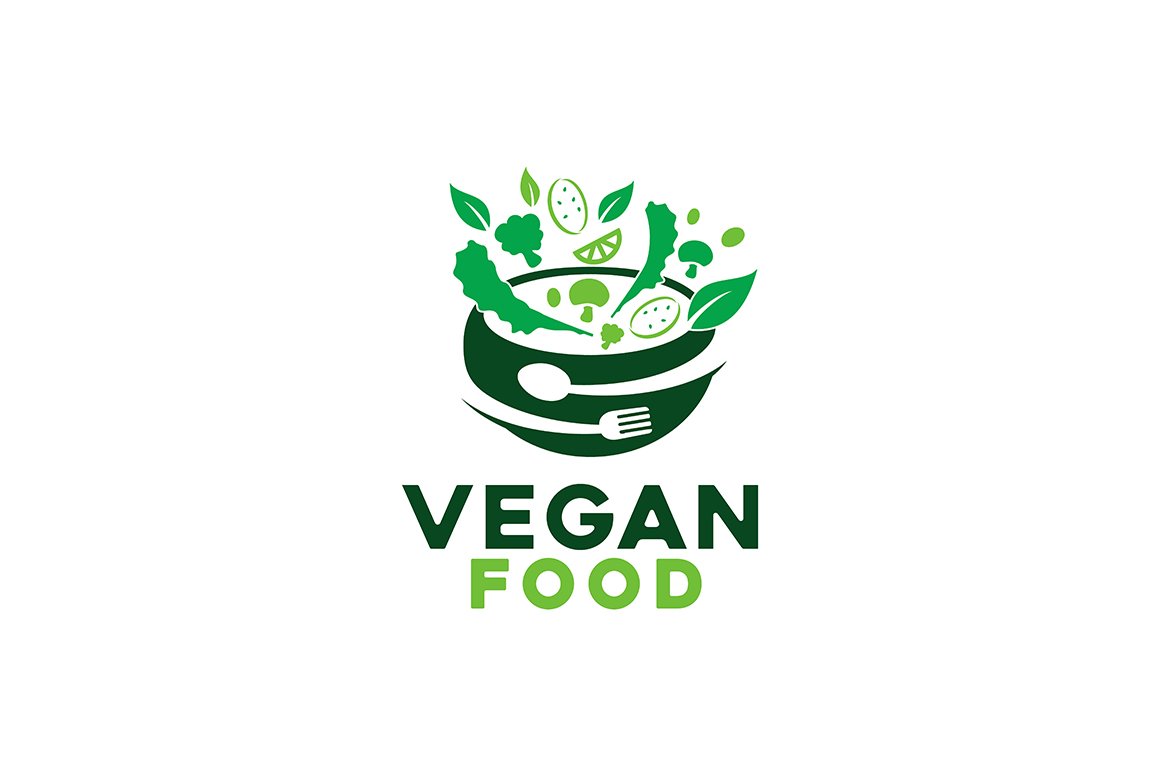 Healthy vegetarian food logo design – MasterBundles