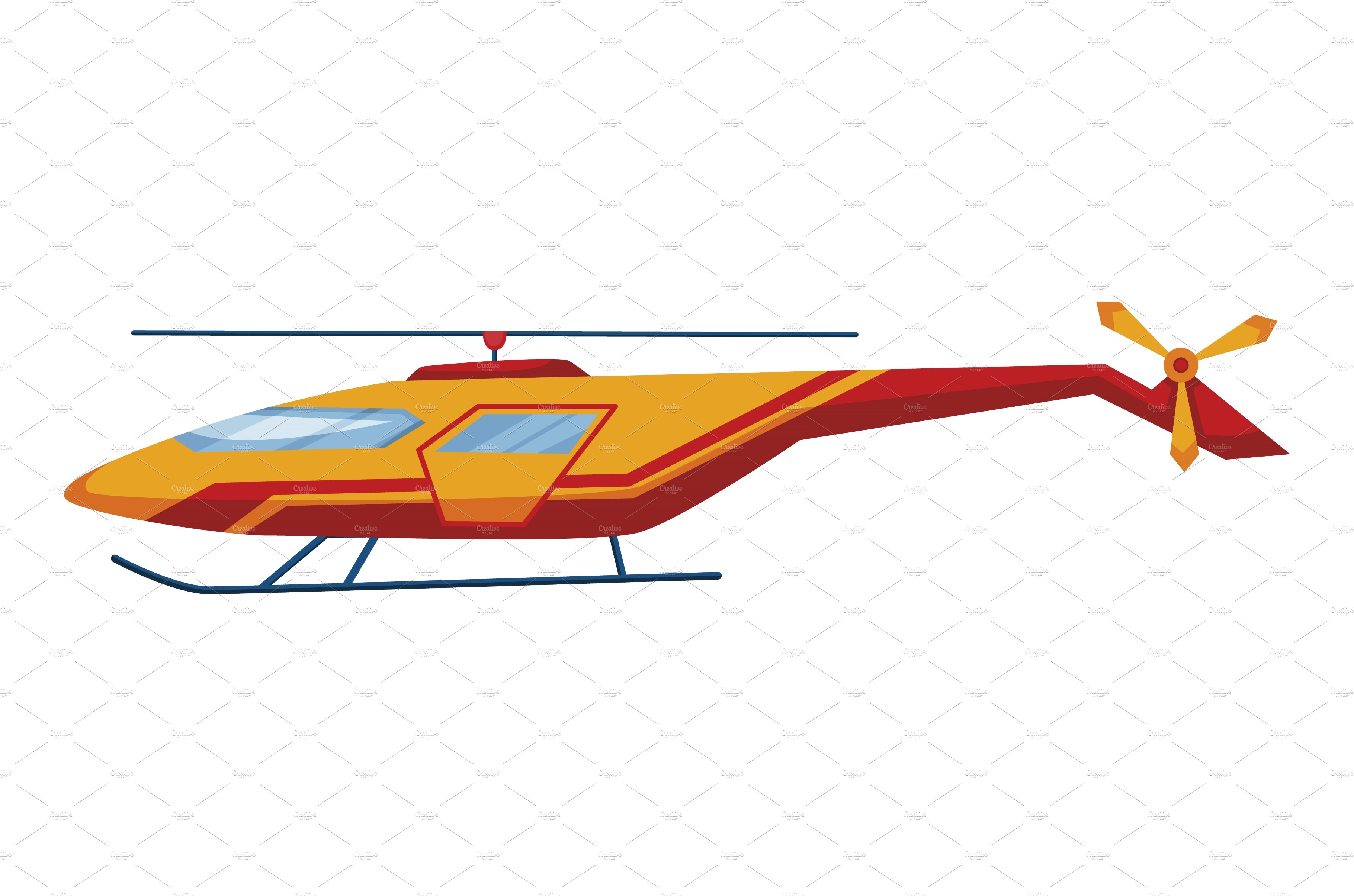 Helicopter cartoon aviation cover image.