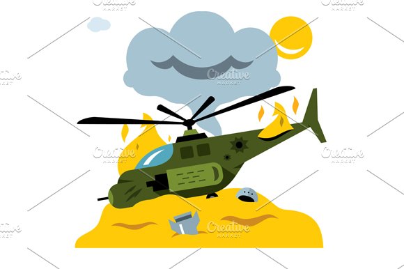 Combat helicopter crash cover image.