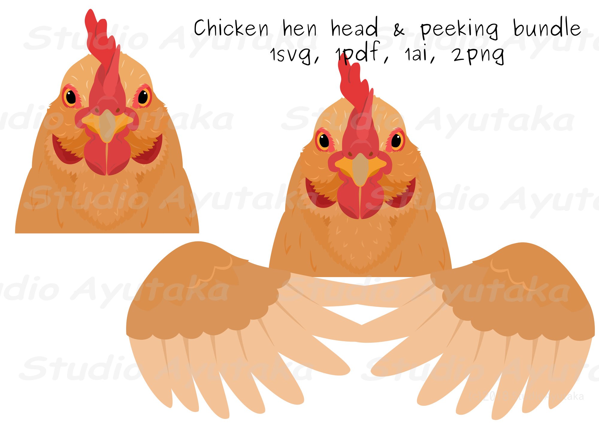 brown chicken hen peeking design cover image.