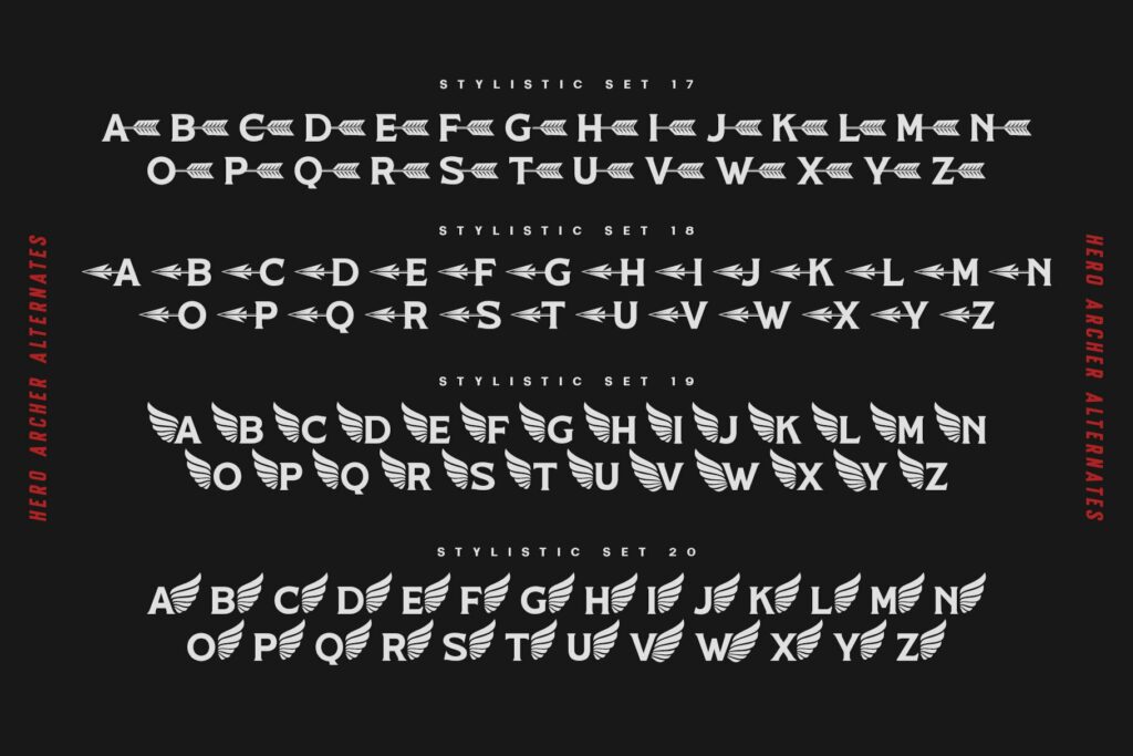 The Hero Archer Typeface MasterBundles