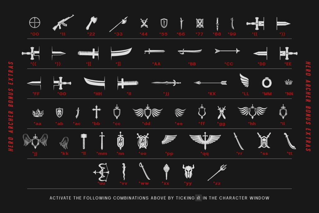 The Hero Archer Typeface MasterBundles
