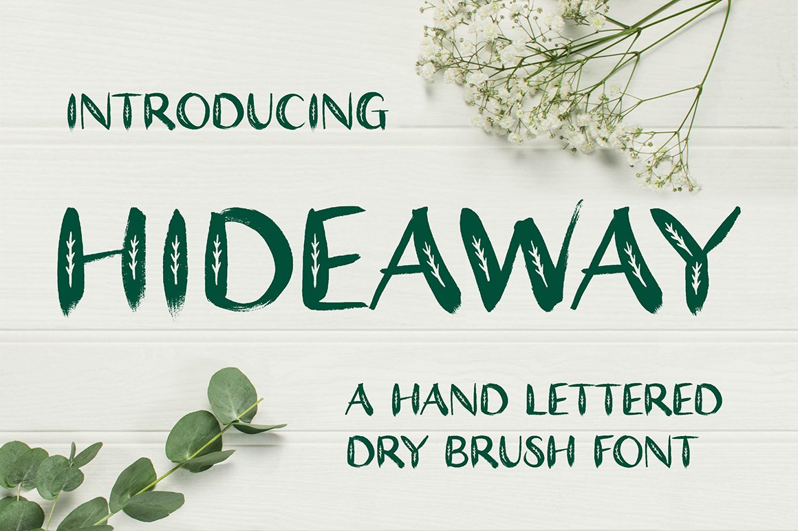 Hideaway Dry Brush Font cover image.