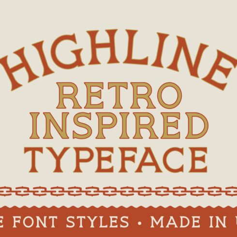 HIGHLINE Font | Vintage Font cover image.