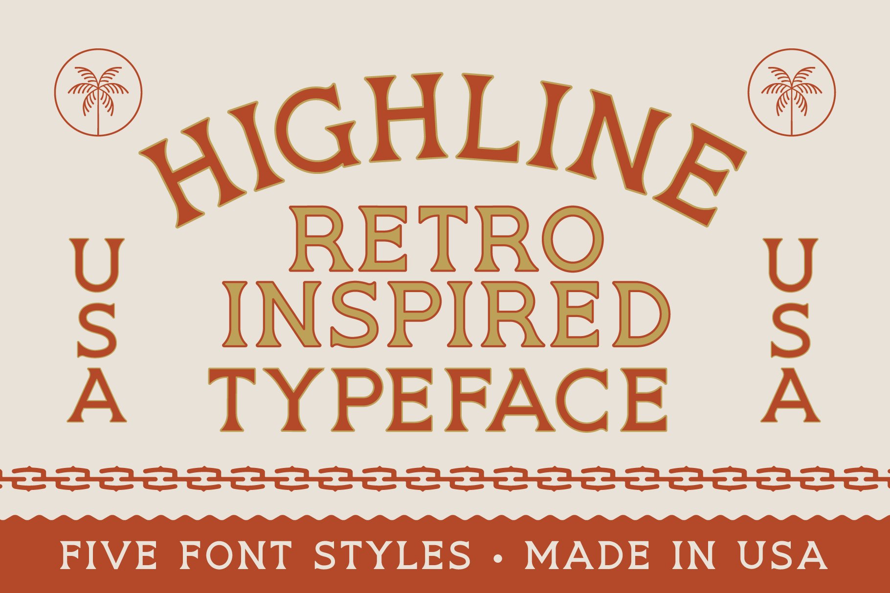 HIGHLINE Font | Vintage Font cover image.
