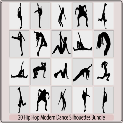 Dancing street dance silhouettes,dancing street dance silhouette ,women street dance hip hop dancers in silhouette cover image.