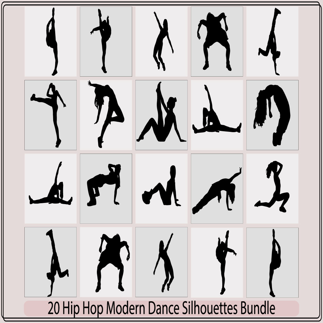 Dancing street dance silhouettes,dancing street dance silhouette ,women street dance hip hop dancers in silhouette cover image.
