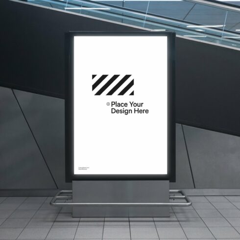 Airport Display Poster Mockup cover image.