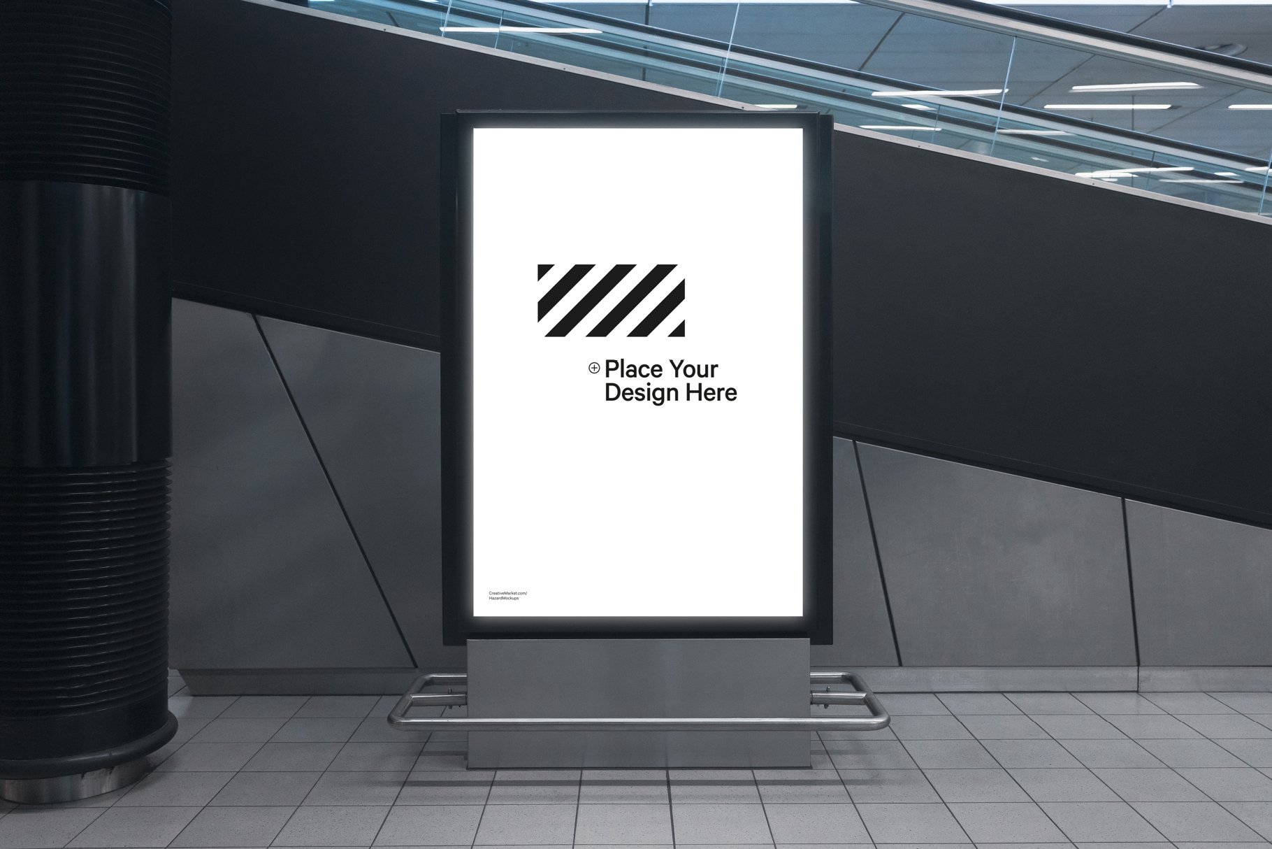 Airport Display Poster Mockup cover image.