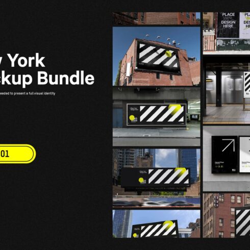 38x New York Poster Mockup Bundle cover image.