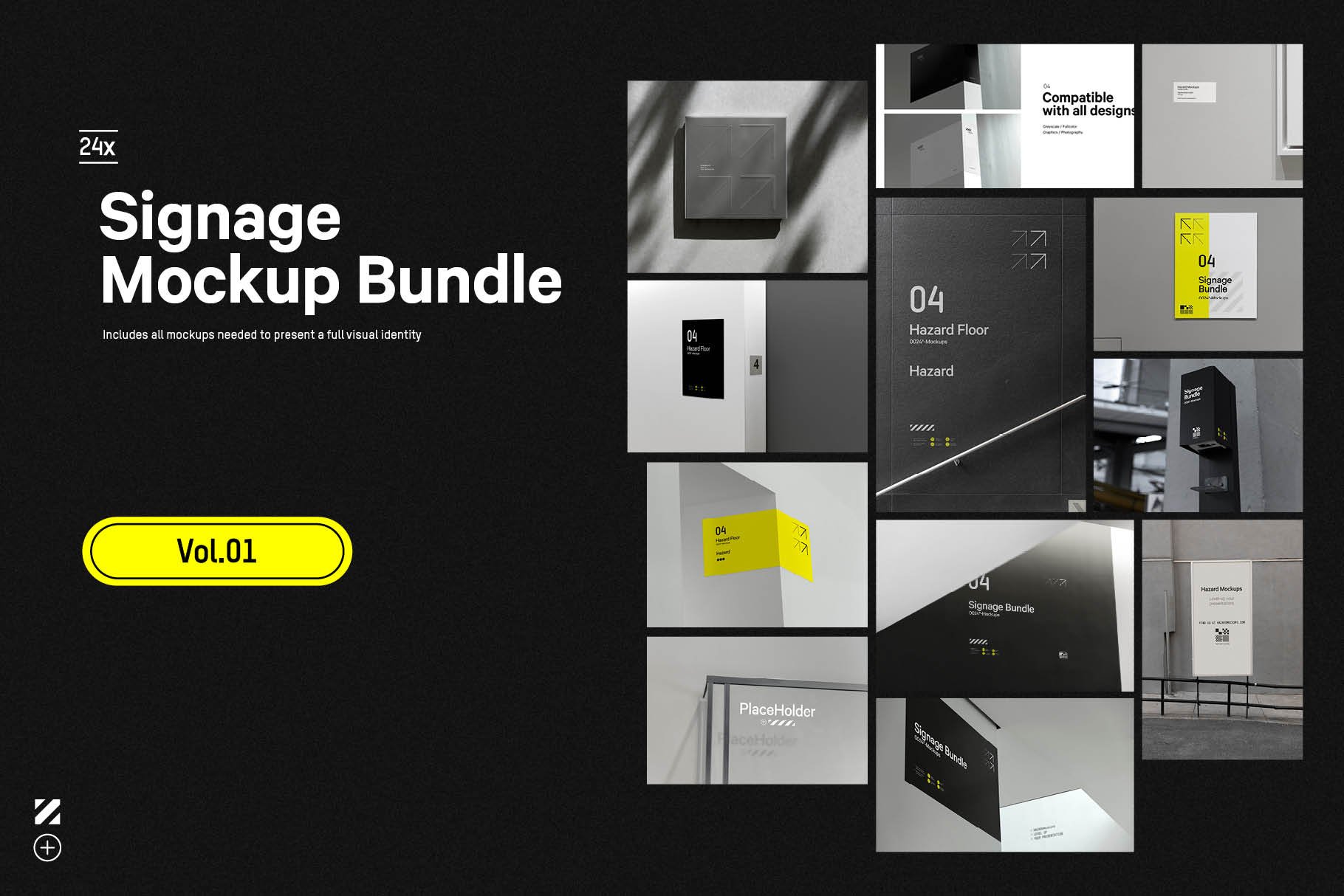 24x Signage Mockup Bundle cover image.