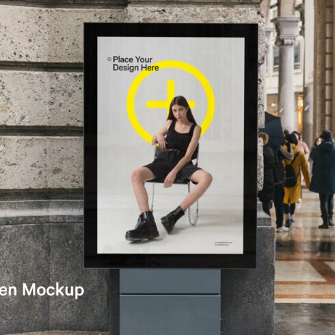 Outdoor Display Poster Mockup cover image.