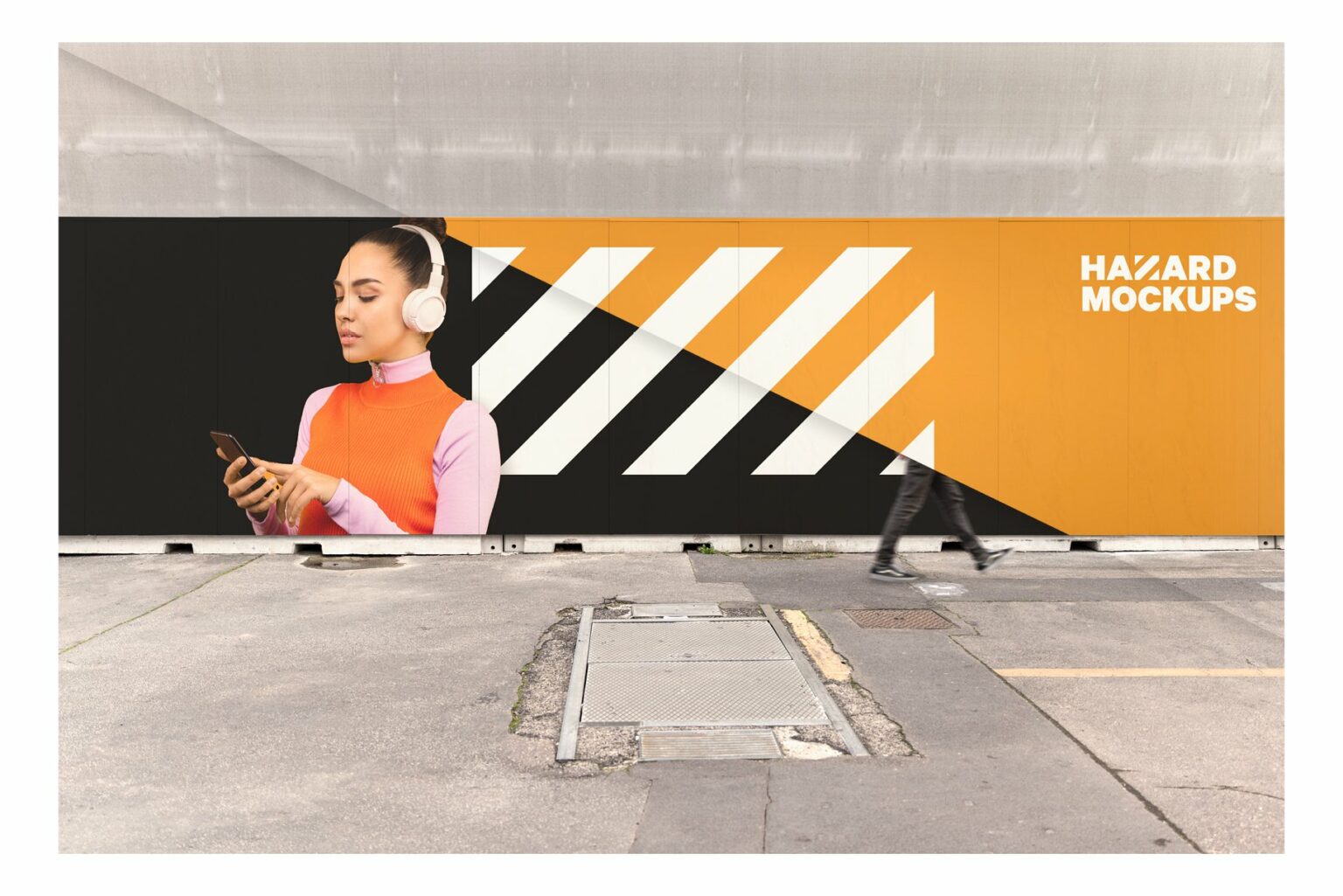 Outdoor Hoarding Billboard Mockup In 2023 | Billboard Mockup, Mockup