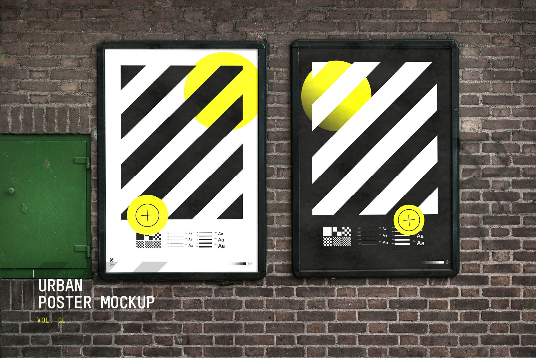 2x Urban Poster Mockup   MasterBundles