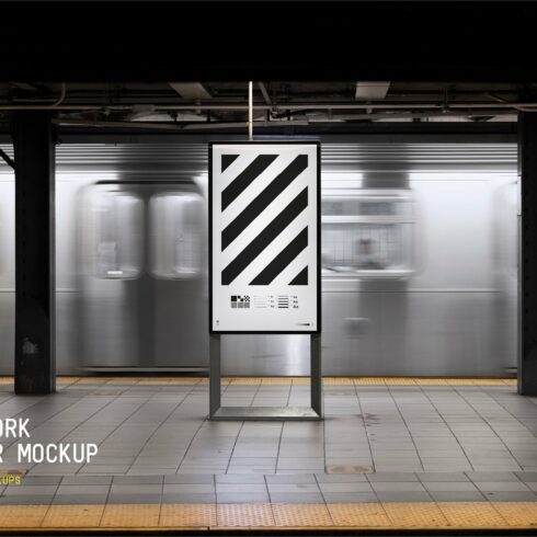 NYC Subway Poster Mockup cover image.