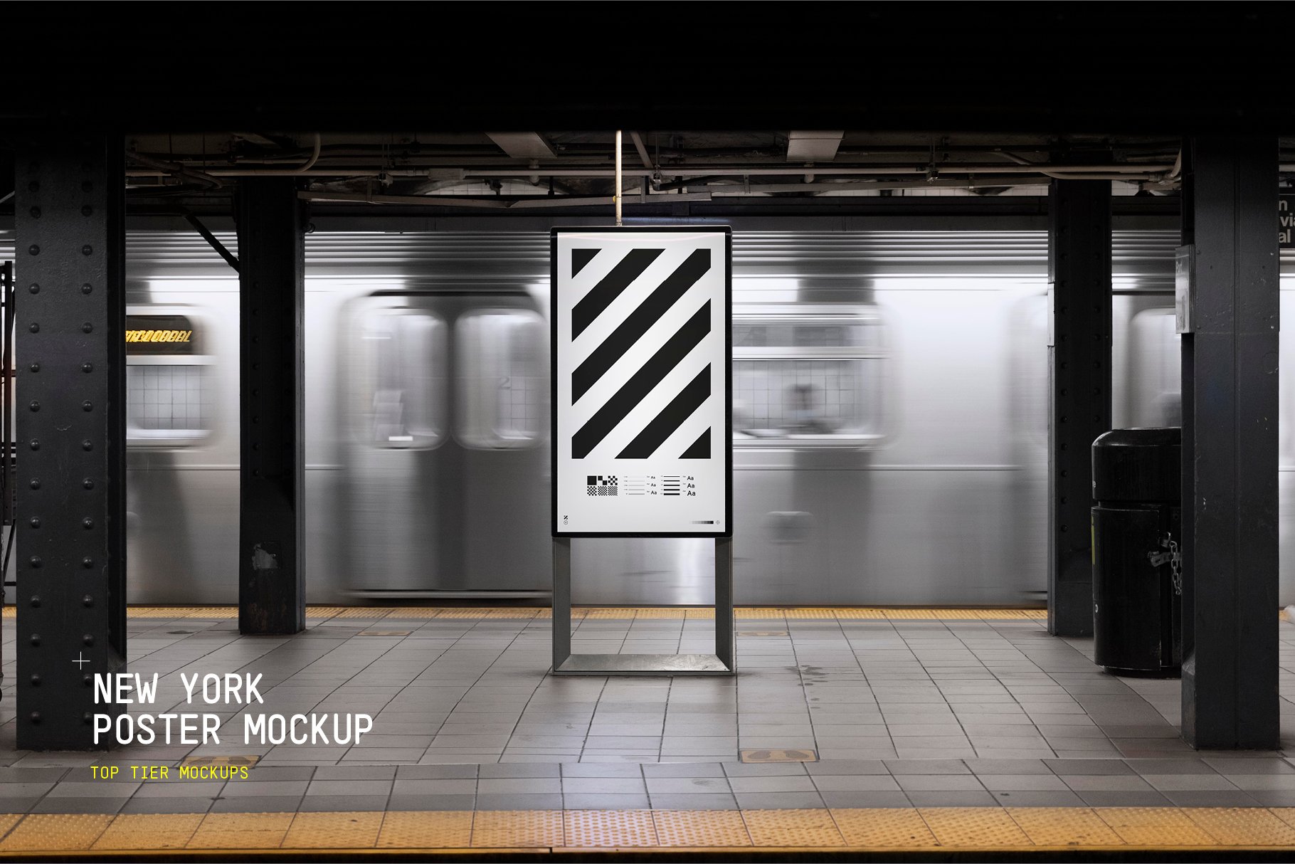 NYC Subway Poster Mockup cover image.