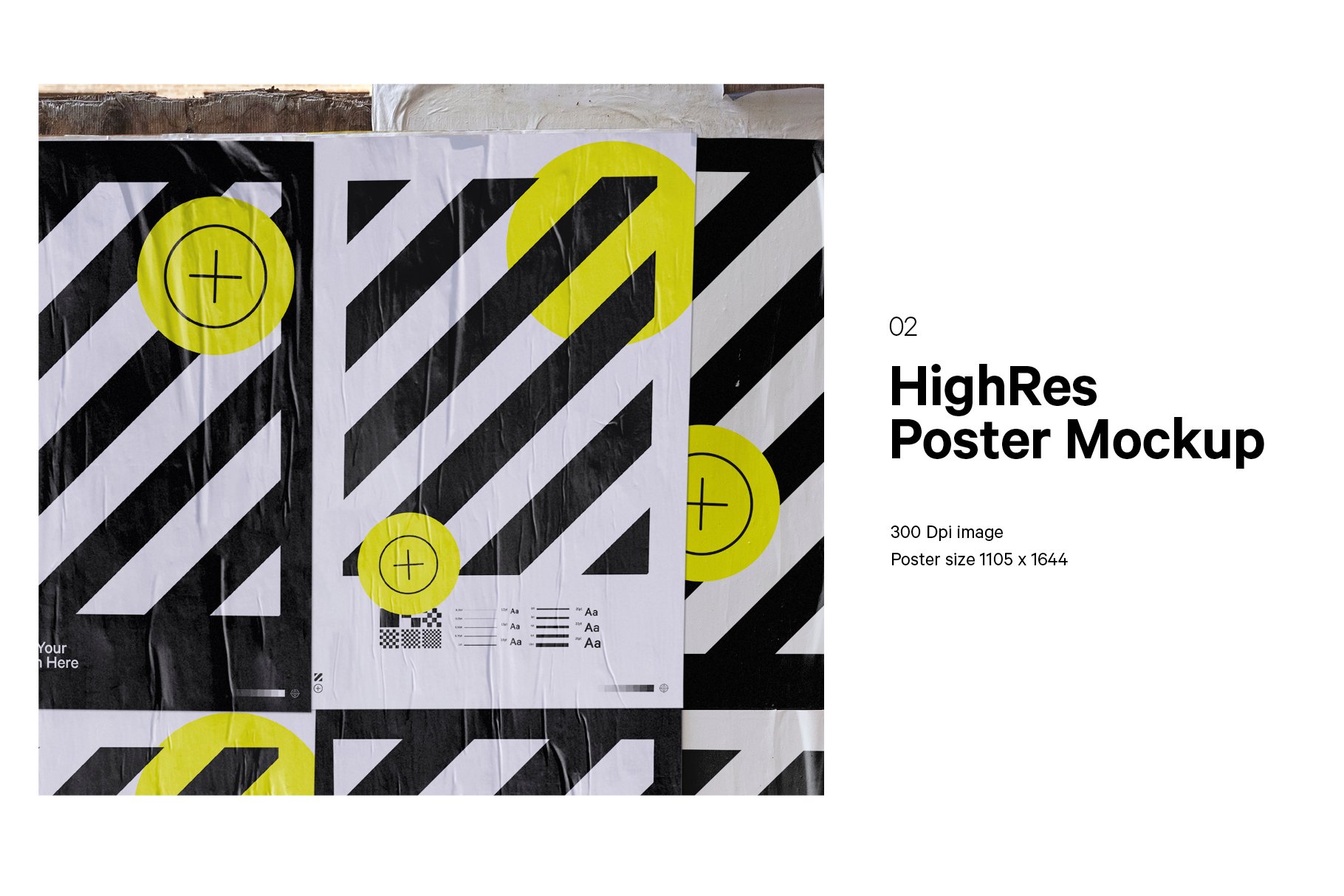 Urban Rippled Poster Mockup preview image.