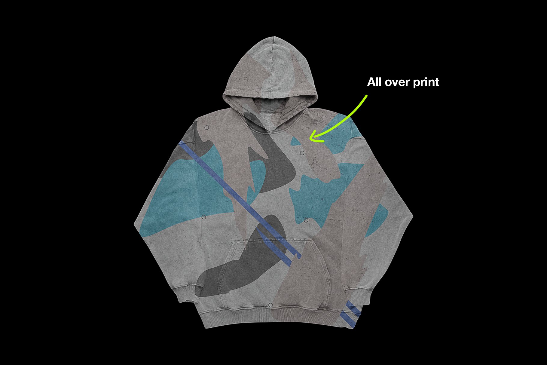 All over best sale print hoodie mockup