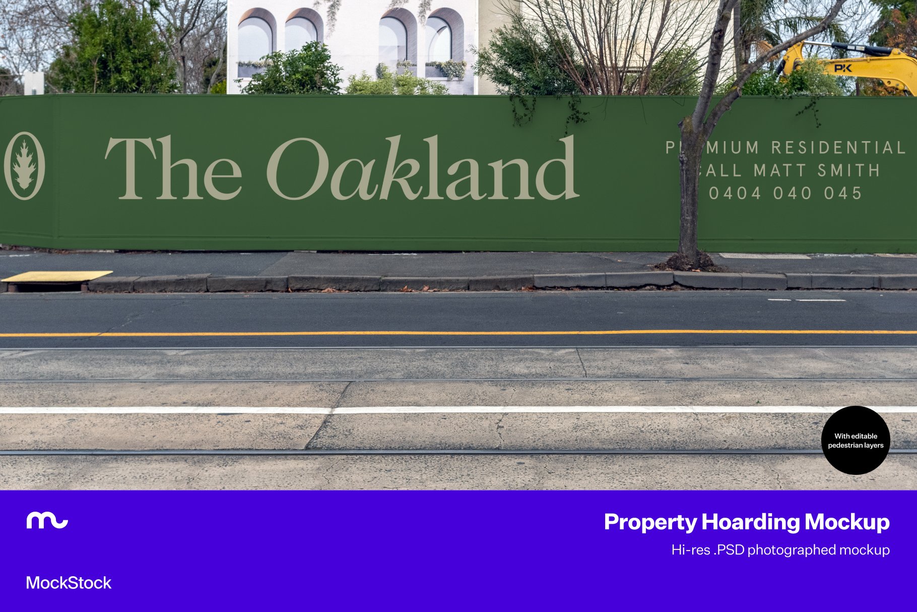 Property Hoarding Billboard Mockup preview image.