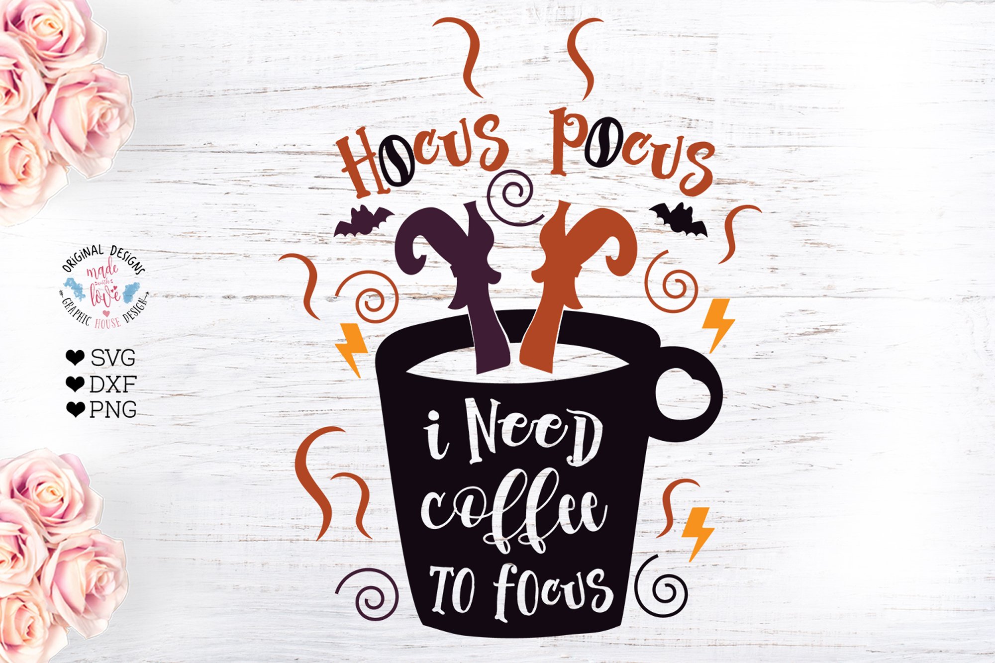 Hocus Pocus I Need Coffee to Focus cover image.