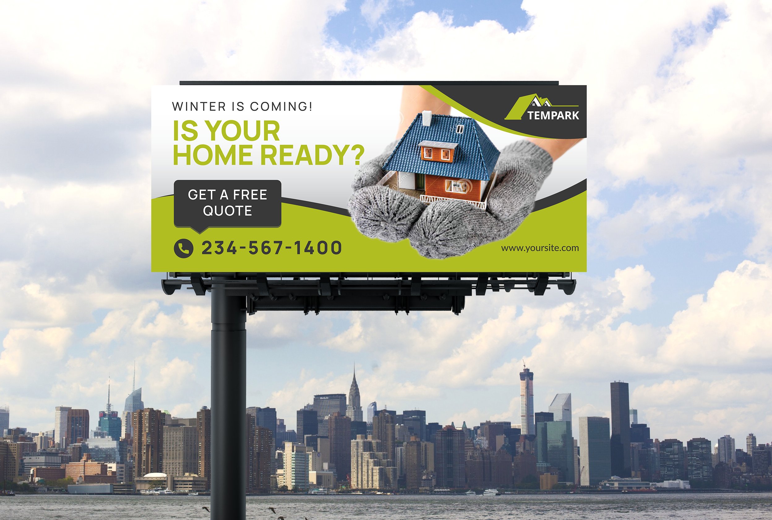 Home Insulation Service Billboard preview image.