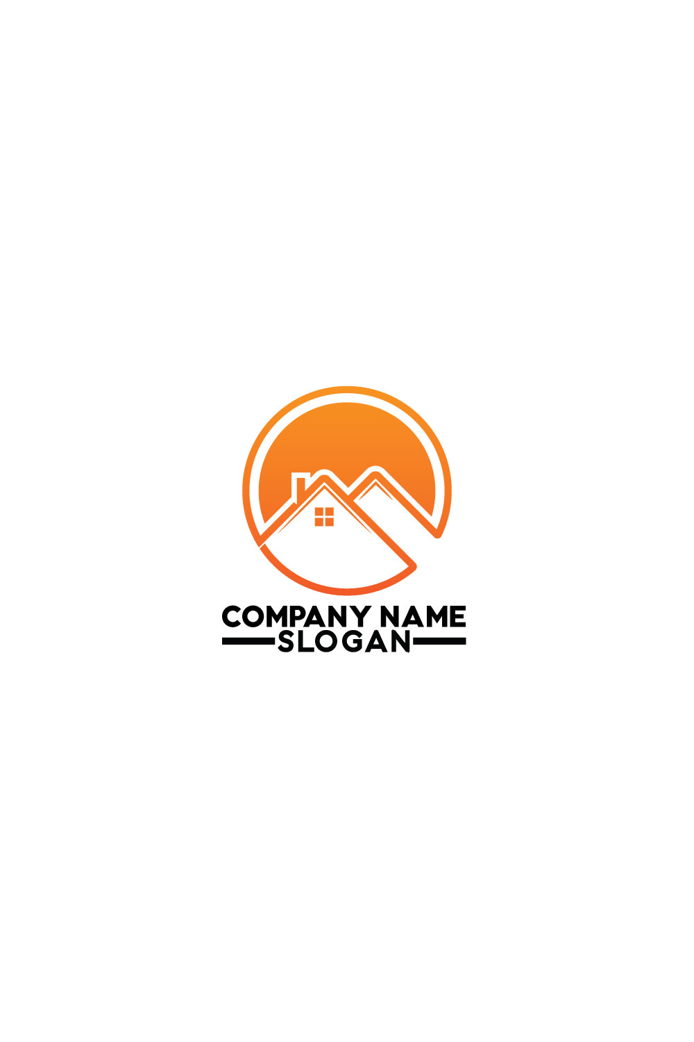 Real estate property and construction logo pinterest preview image.