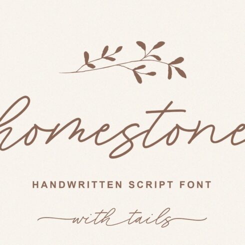 Homestone Handwritten Script Font cover image.