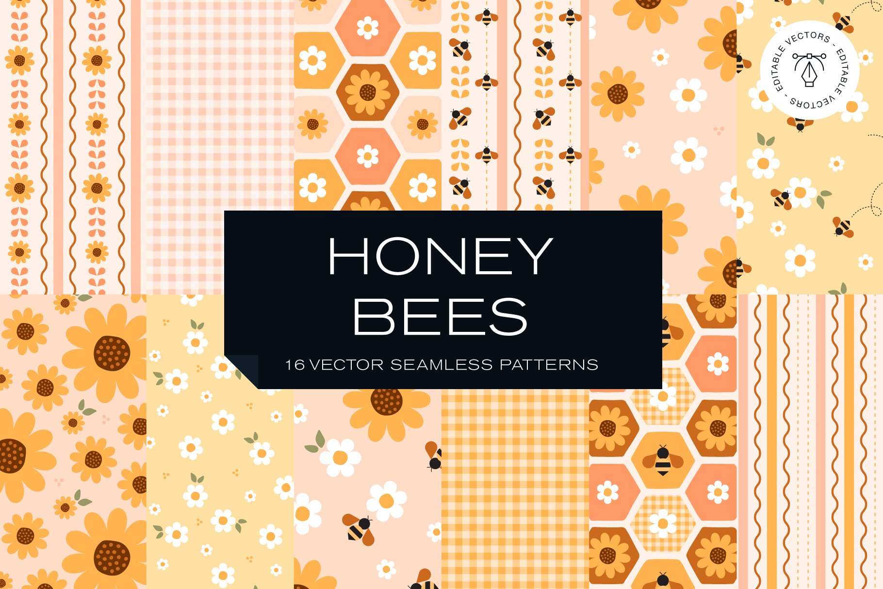 Honey Bees Pattern Collection cover image.