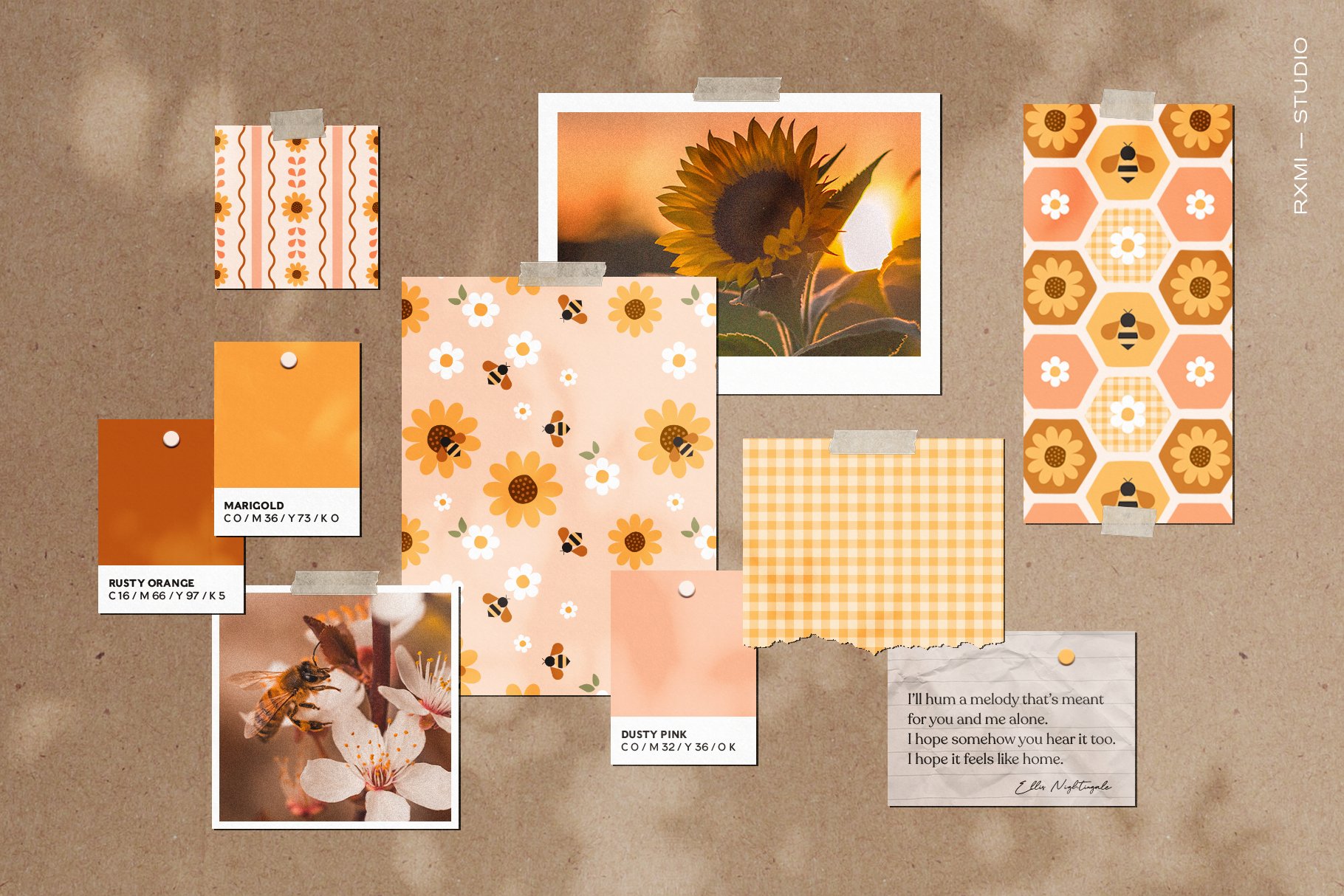 Honey Bees Pattern Collection preview image.