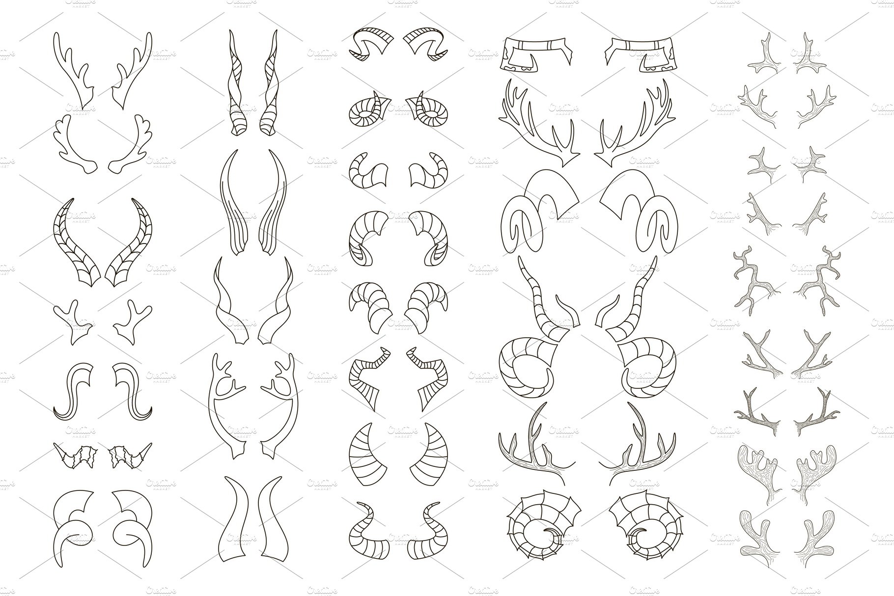Horns collection. preview image.