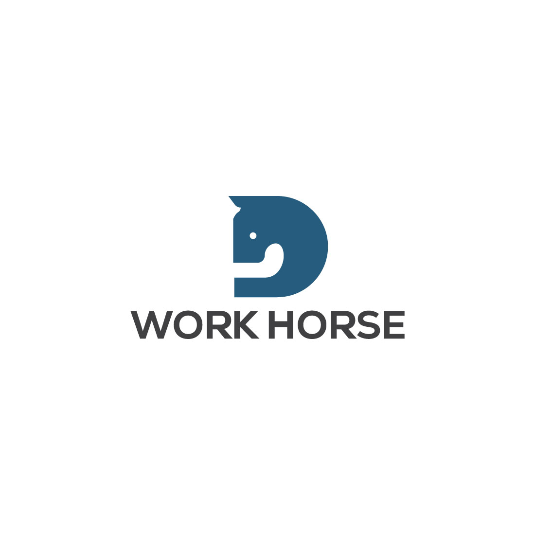 Horse logo design preview image.
