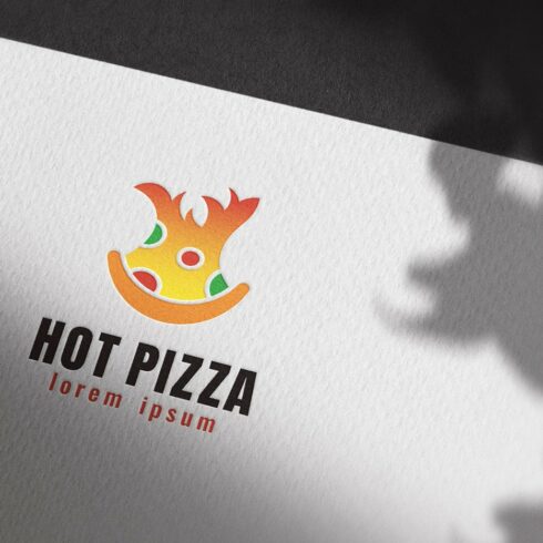 Hot Pizza Restaurant Logo Template cover image.