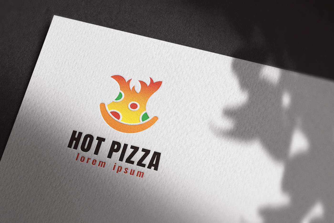 Hot Pizza Restaurant Logo Template cover image.