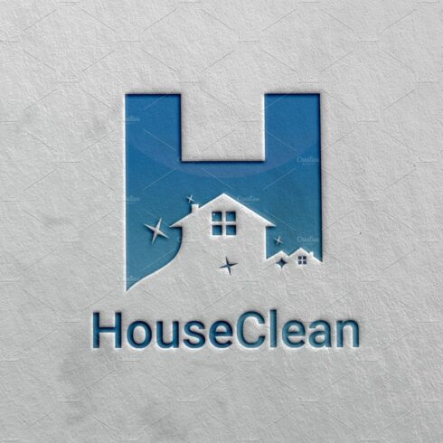Letter H House Cleaning Logo Design cover image.