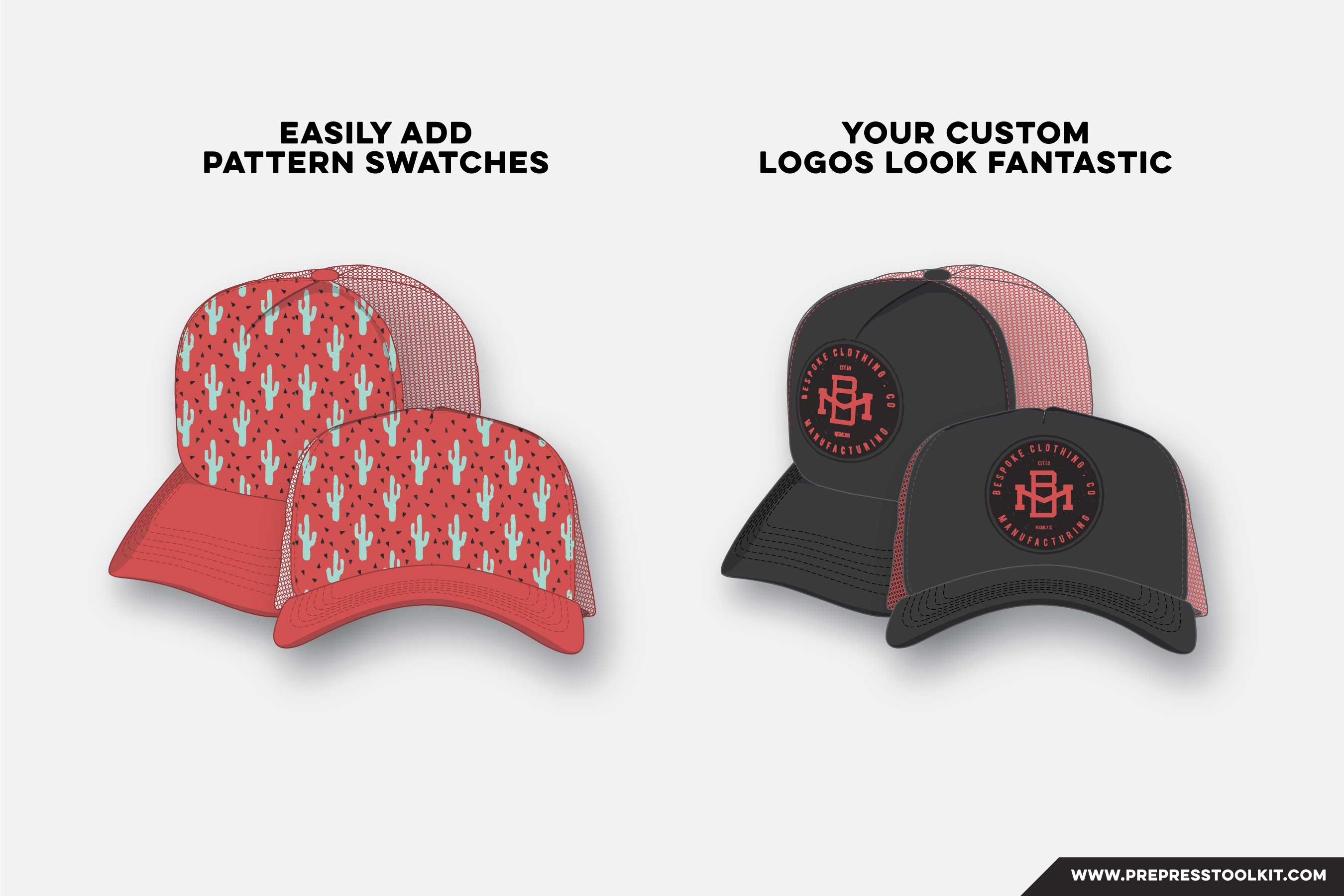 how to add patterns to hat mockup 456