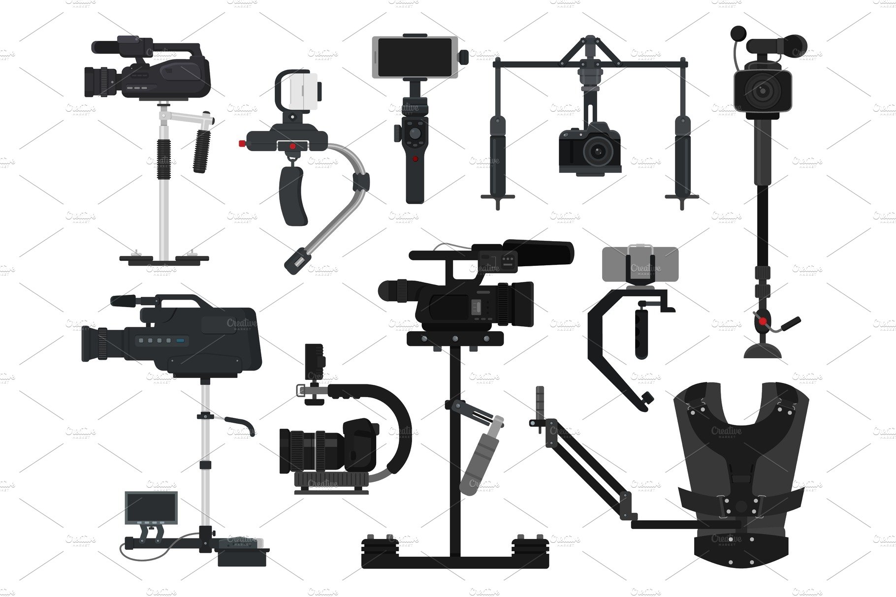 Steadicam vector video digital cover image.