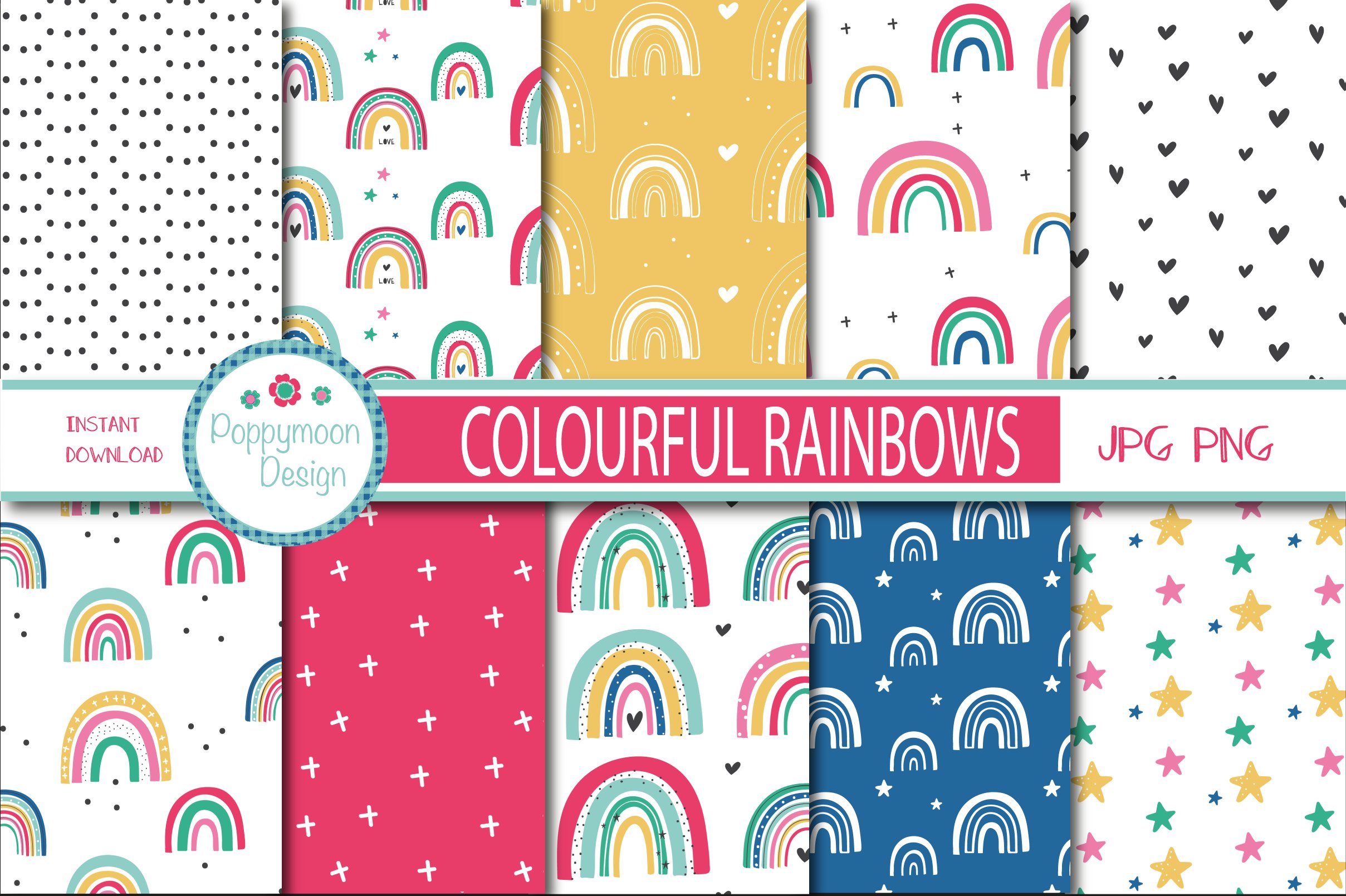 Colourful Rainbow set preview image.