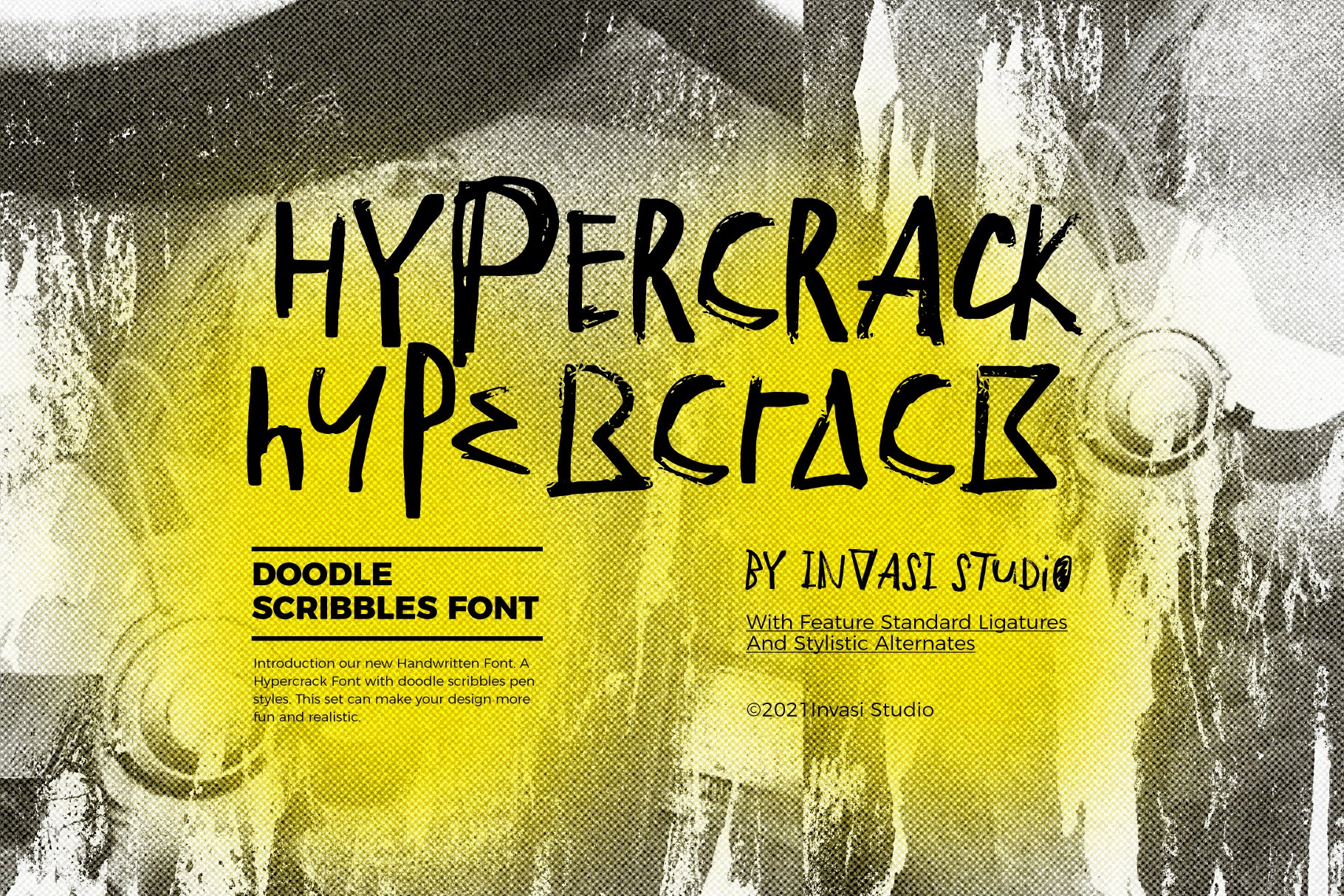 Hypercrack - Scribbles Font cover image.