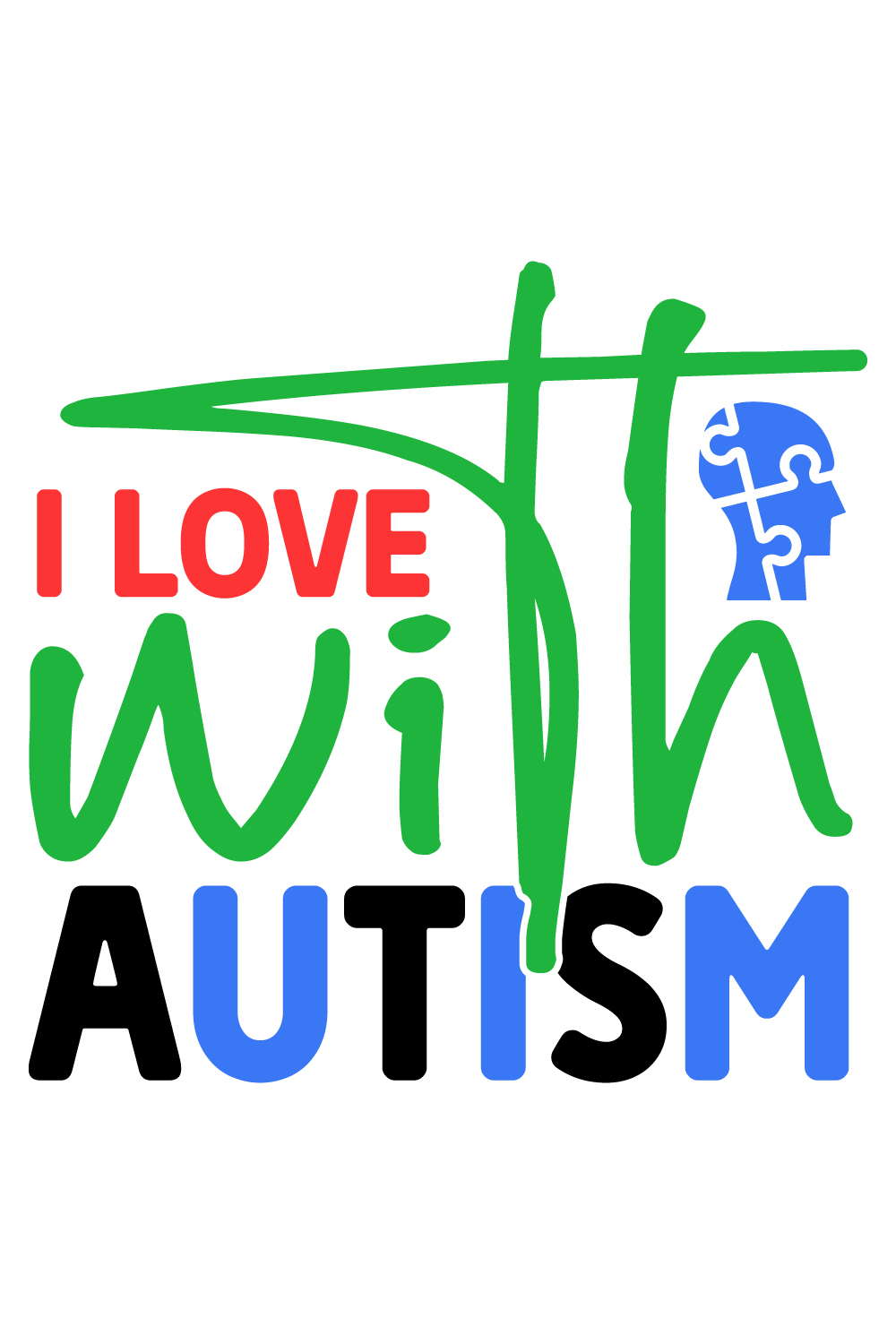 i love with autism pinterest preview image.
