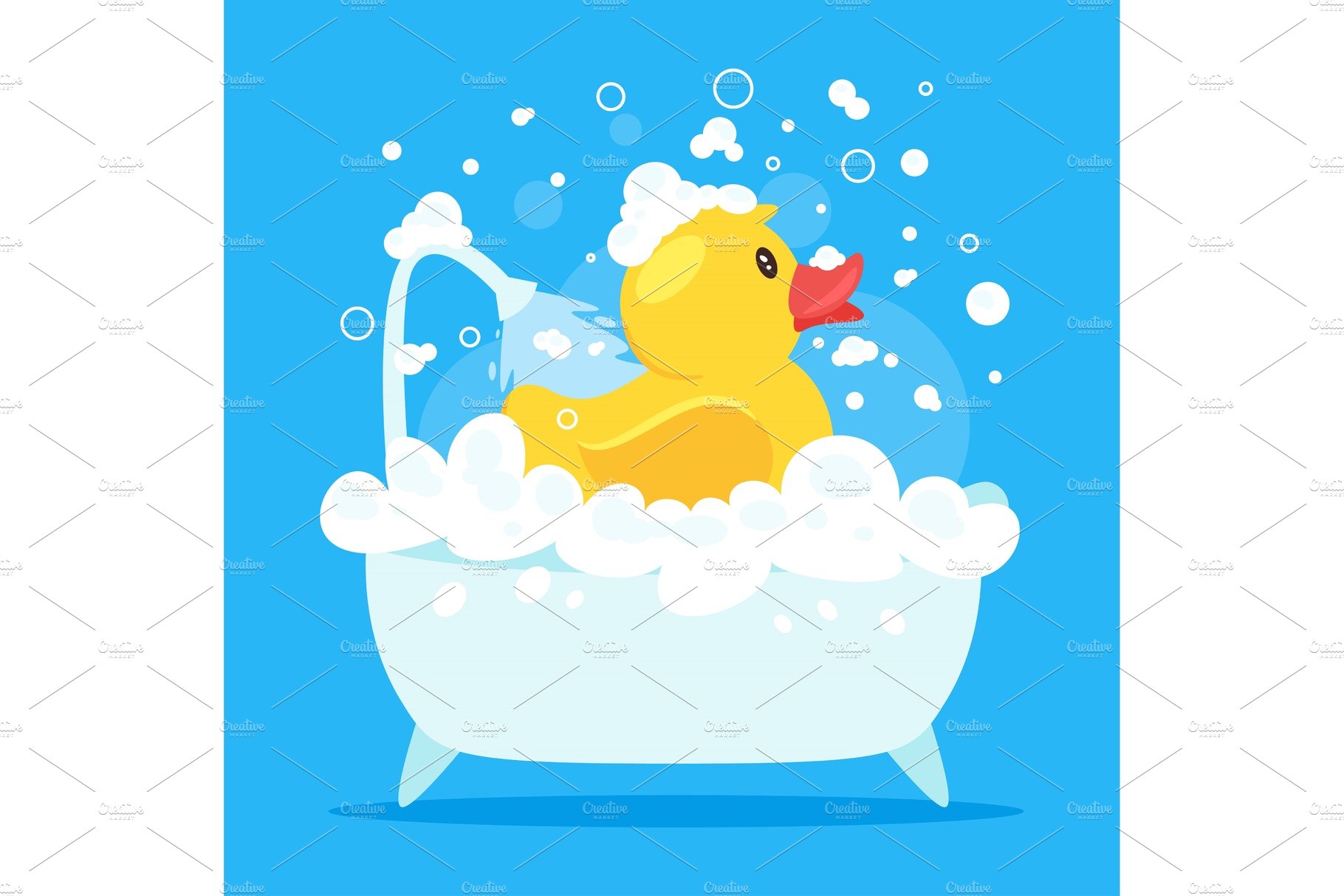 rubber duck taking a bath cover image.